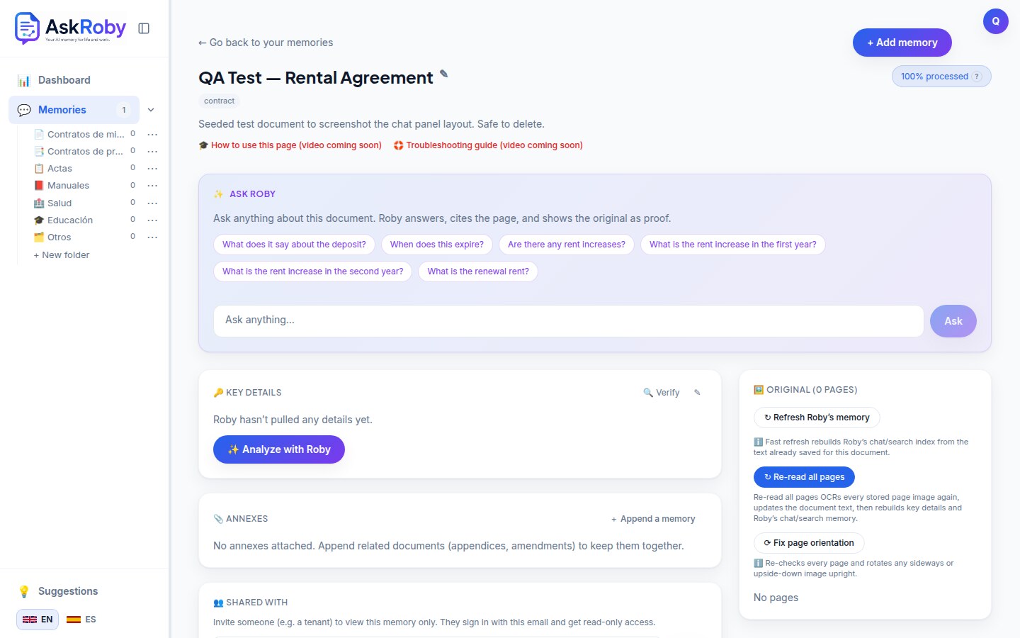 Ask Roby a question and get an answer with proof